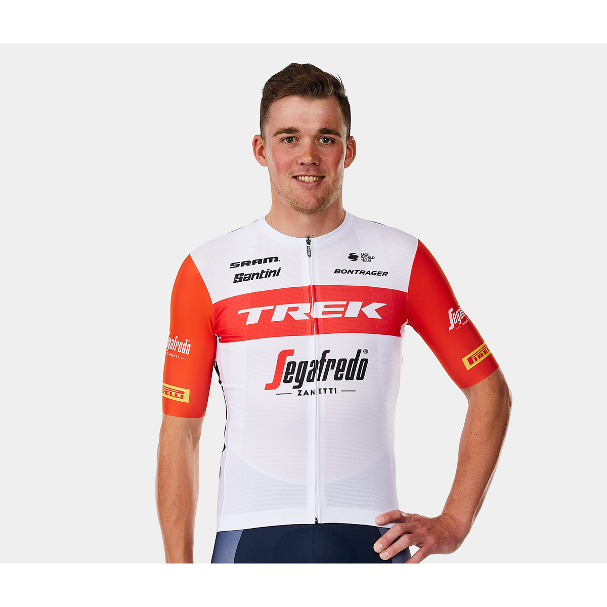 Trikot Santini Trek-Segafredo Replica , White/Red