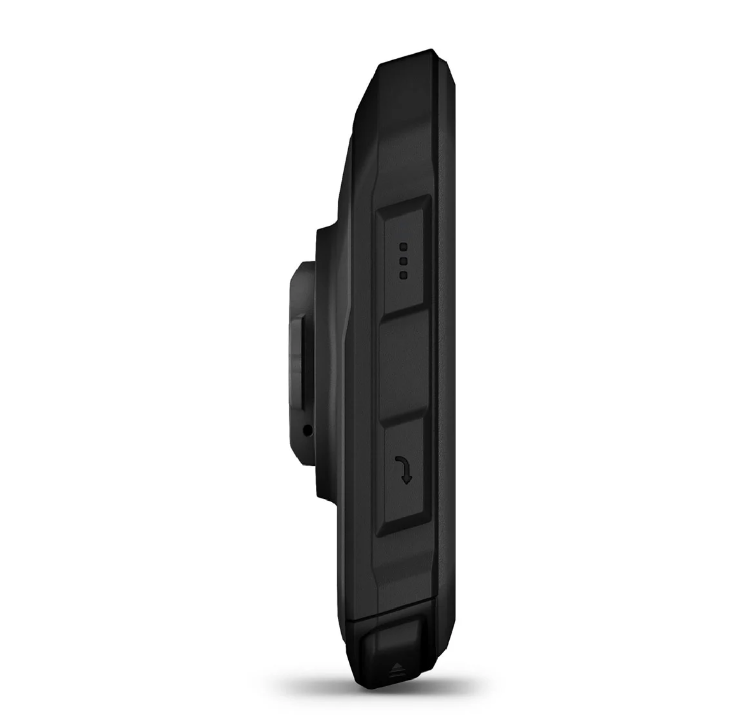 Garmin Edge MTB Radcomputer in der Seitenansicht mit Bedientasten und robustem Gehäuse
