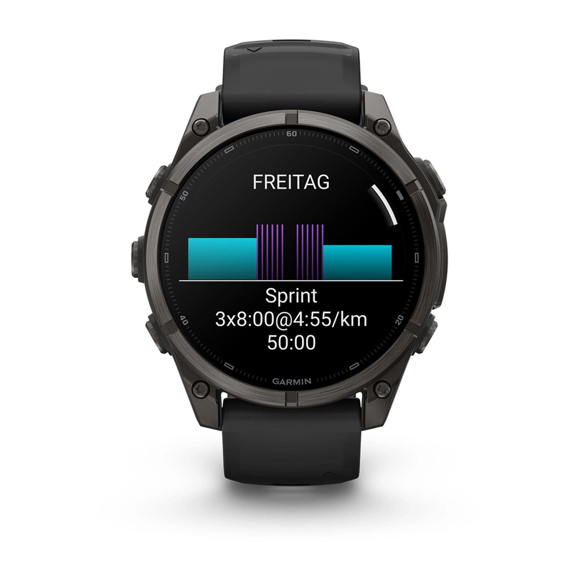 Garmin fenix 9 47mm Schwarz Carbongrau DLC Titan, Ansicht 5