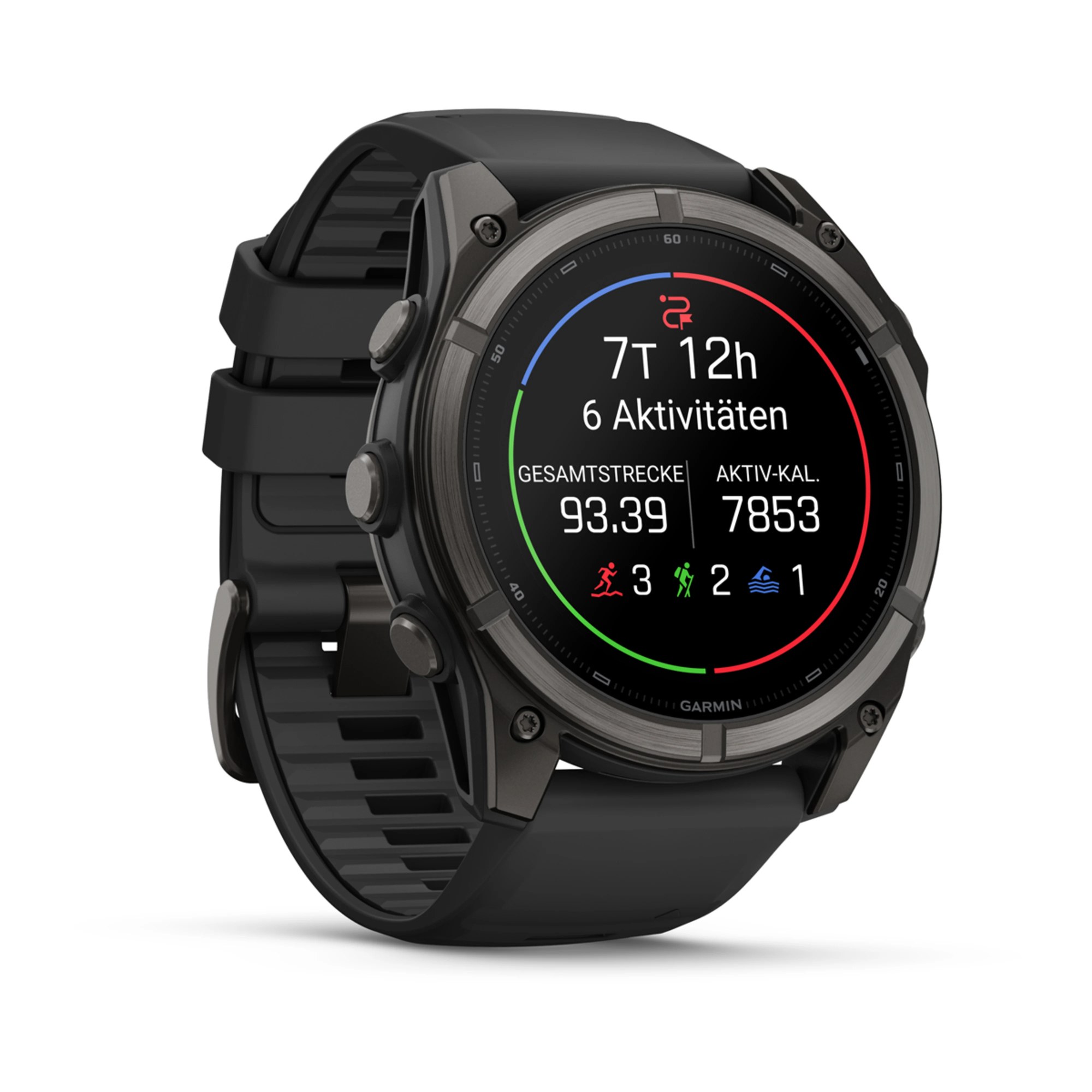 Garmin fenix 9 51mm Schwarz Carbongrau DLC Titan, Ansicht 2