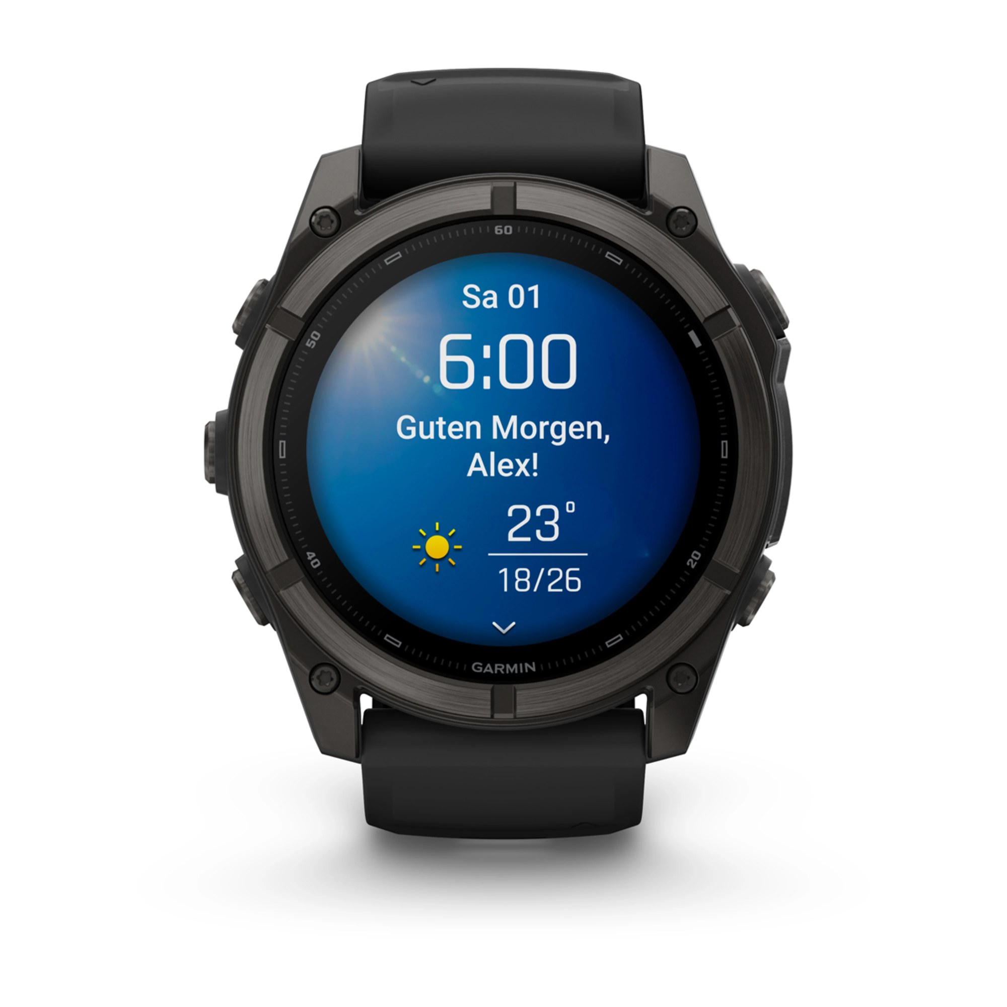 Garmin fenix 9 51mm Schwarz Carbongrau DLC Titan, Ansicht 10