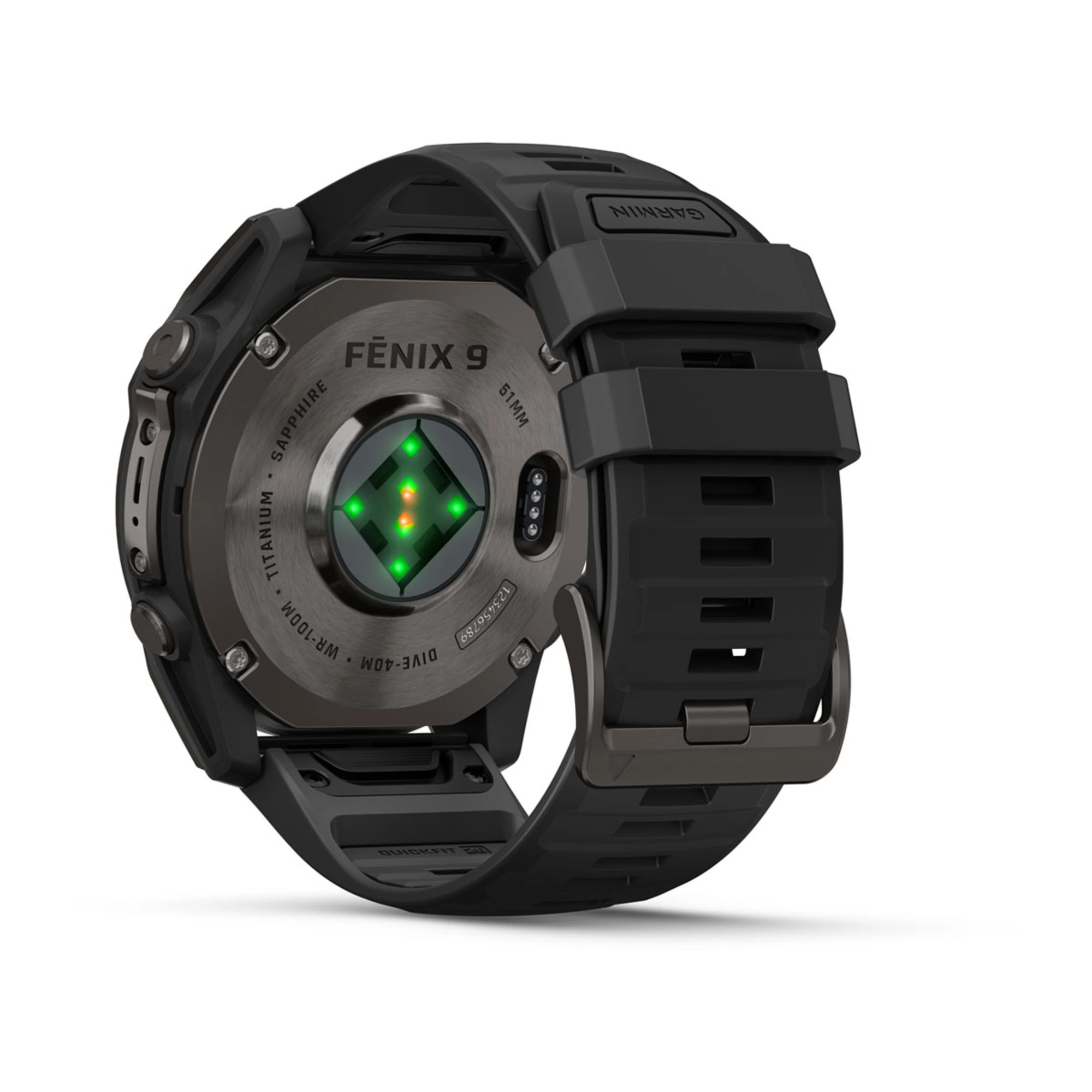 Garmin fenix 9 51mm Schwarz Carbongrau DLC Titan, Ansicht 12