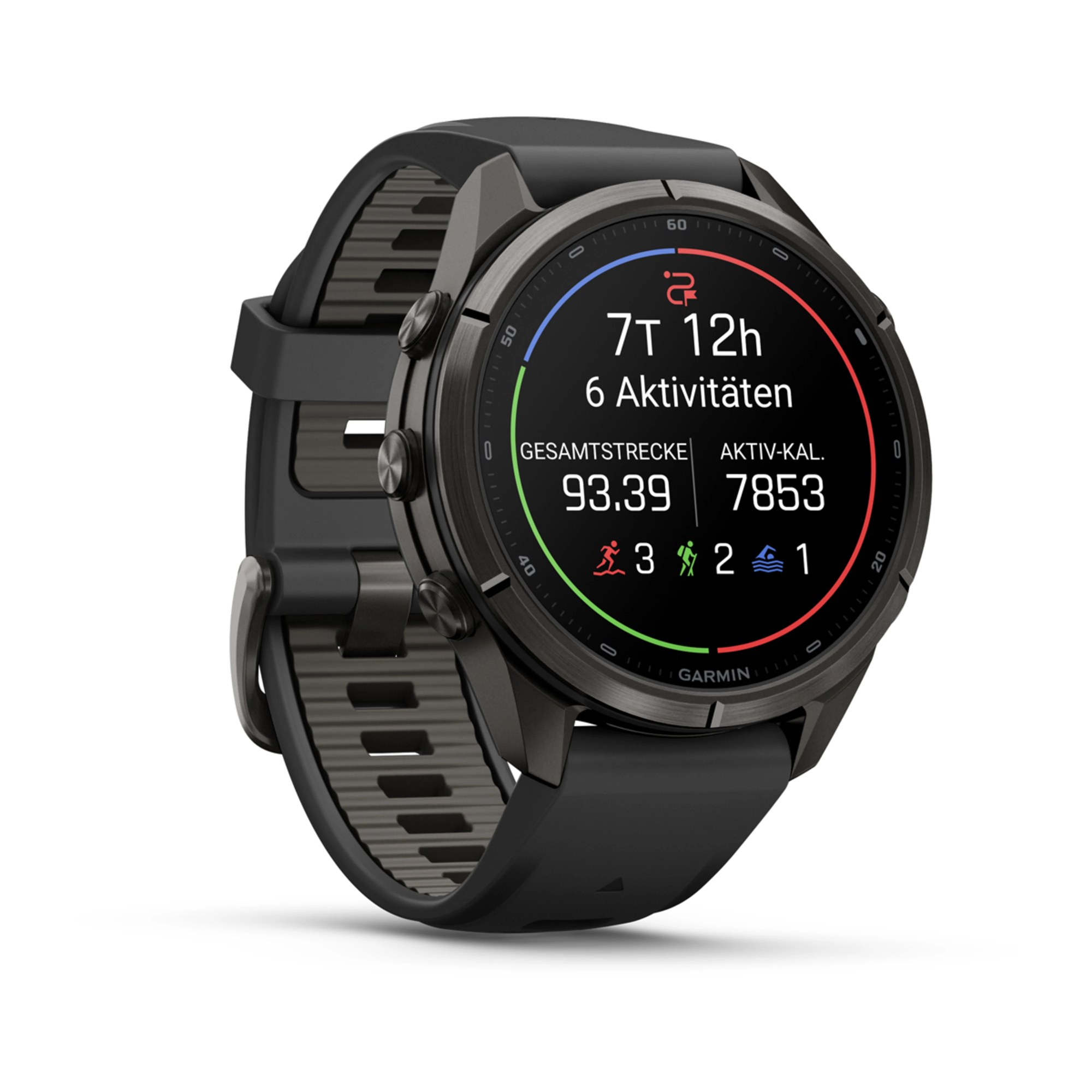 Garmin fenix 9 Pro inReach 43mm Carbongrau DLC Titan, Ansicht 2