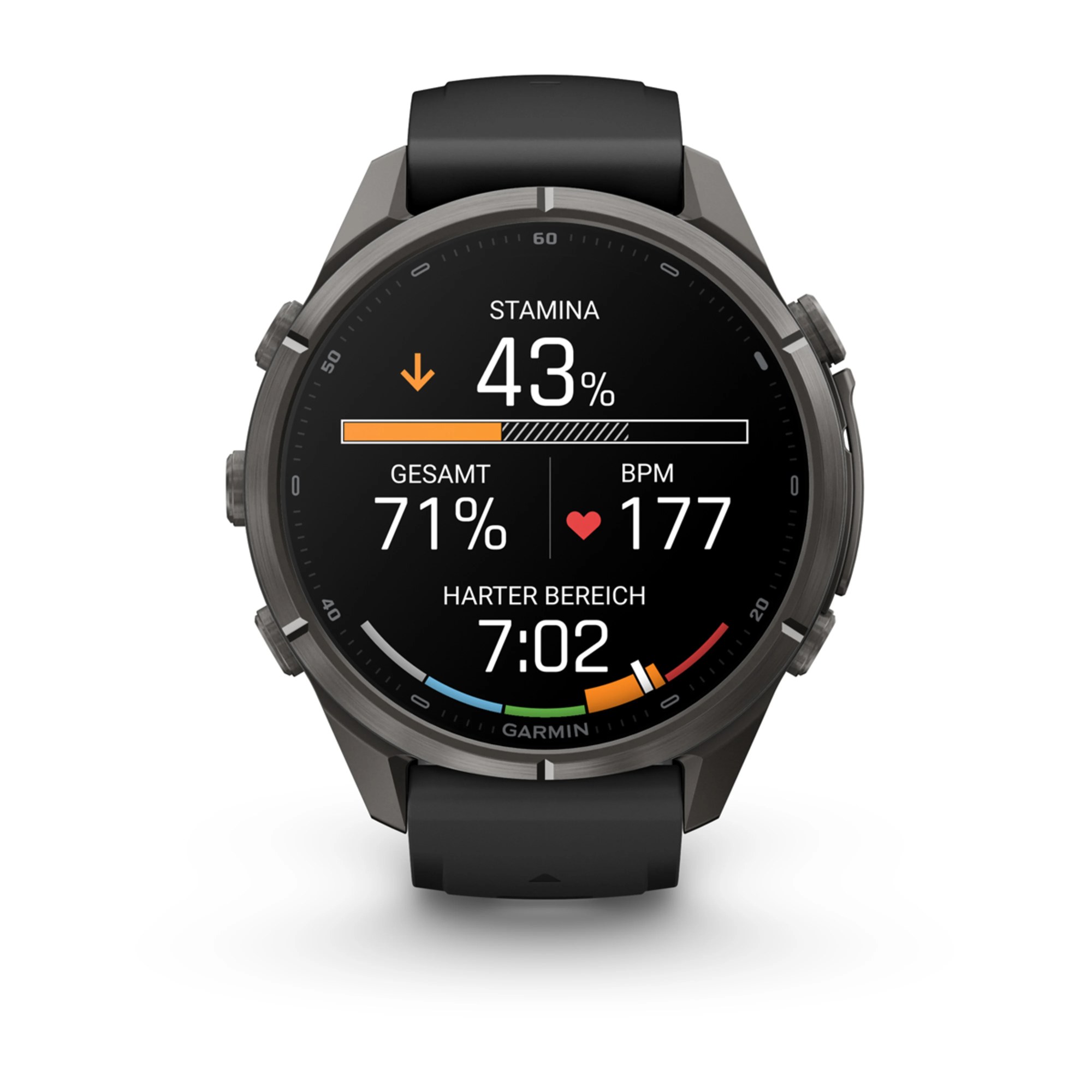 Garmin fenix 9 Pro inReach 43mm Carbongrau DLC Titan, Ansicht 4