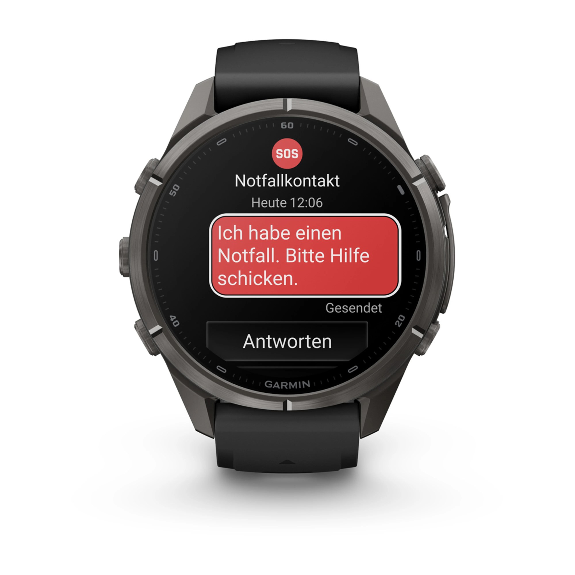 Garmin fenix 9 Pro inReach 43mm Carbongrau DLC Titan, Ansicht 7