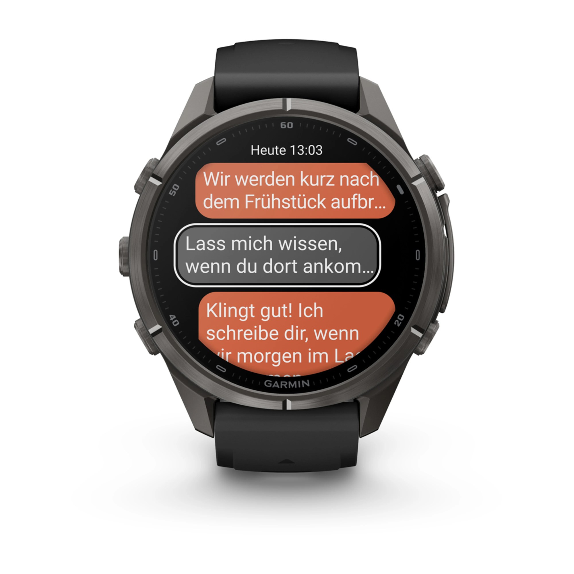 Garmin fenix 9 Pro inReach 43mm Carbongrau DLC Titan, Ansicht 8