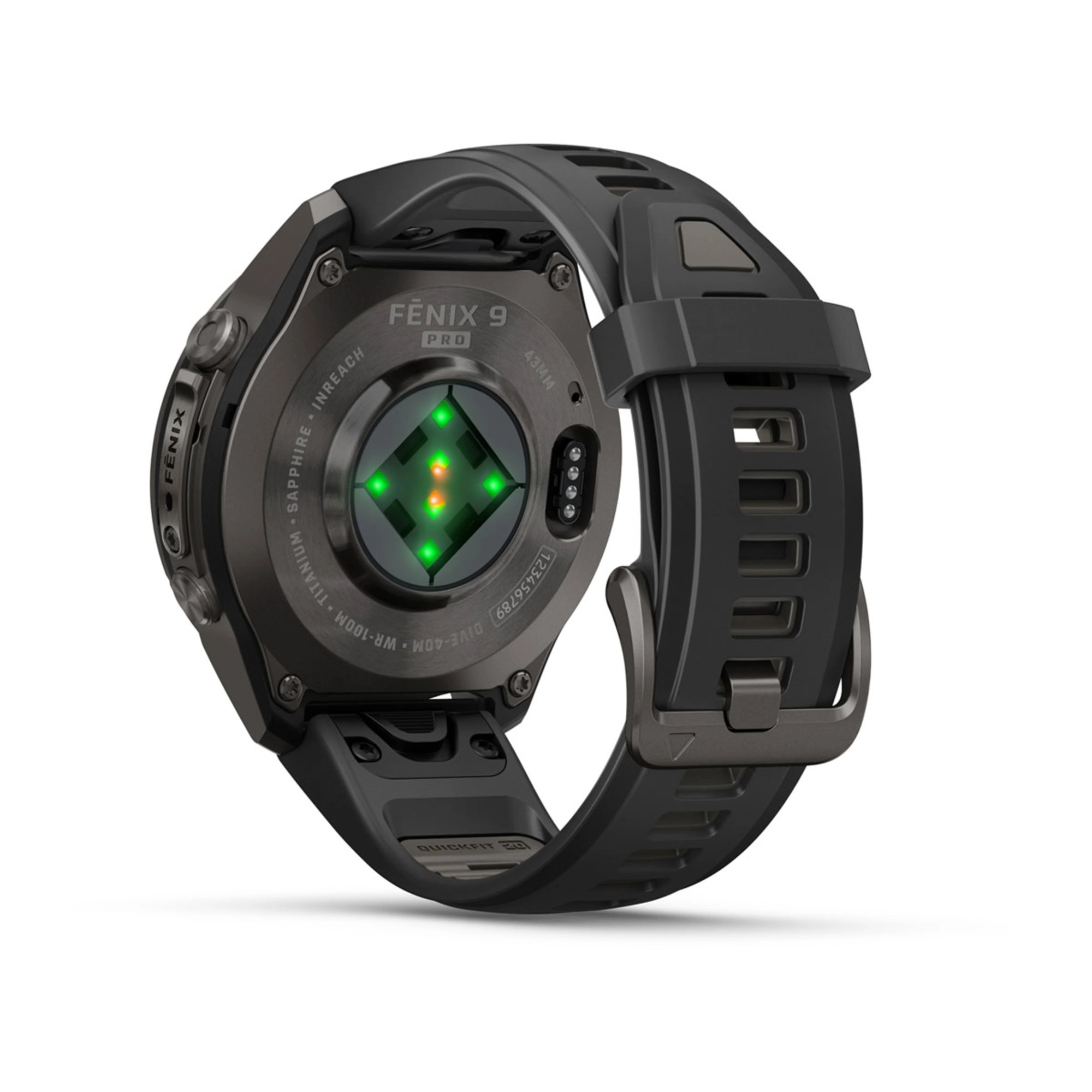 Garmin fenix 9 Pro inReach 43mm Carbongrau DLC Titan, Ansicht 12