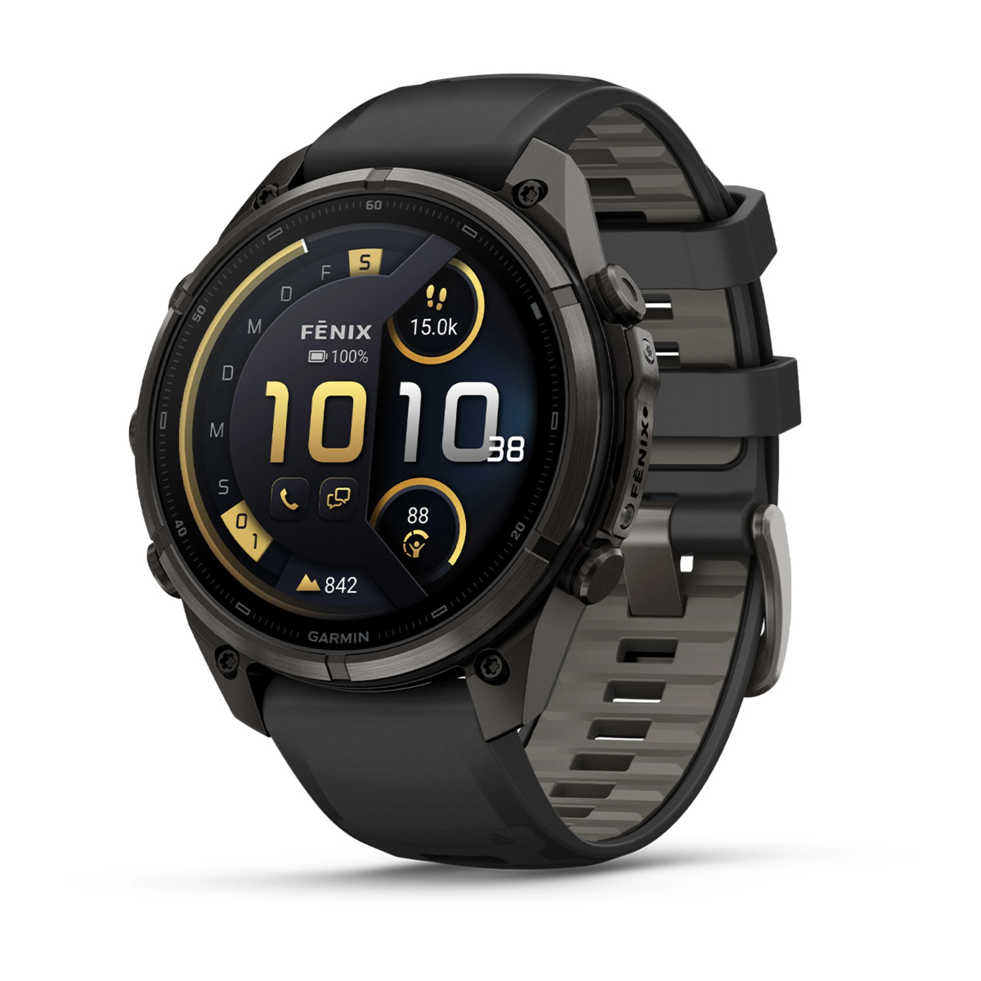 Garmin fenix 9 Pro inReach 47mm Carbongrau DLC Titan, Ansicht 1