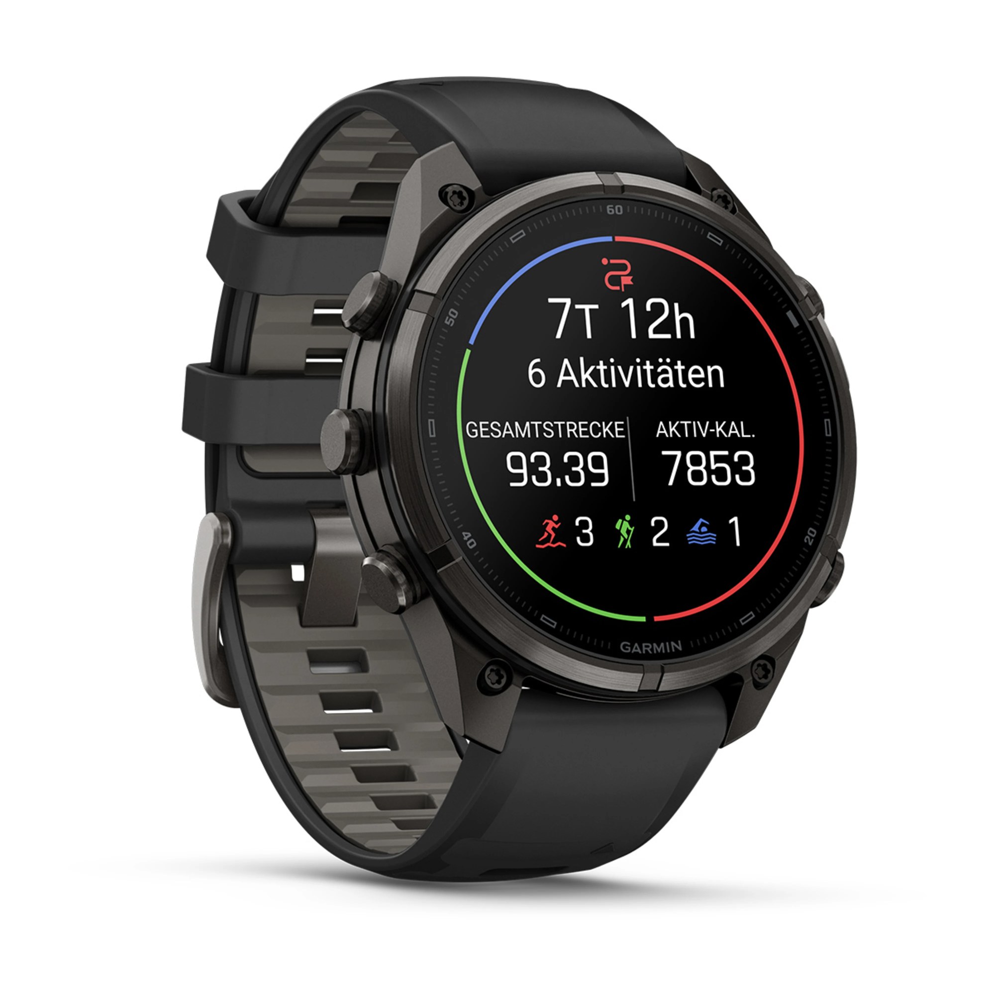 Garmin fenix 9 Pro inReach 47mm Carbongrau DLC Titan, Ansicht 2
