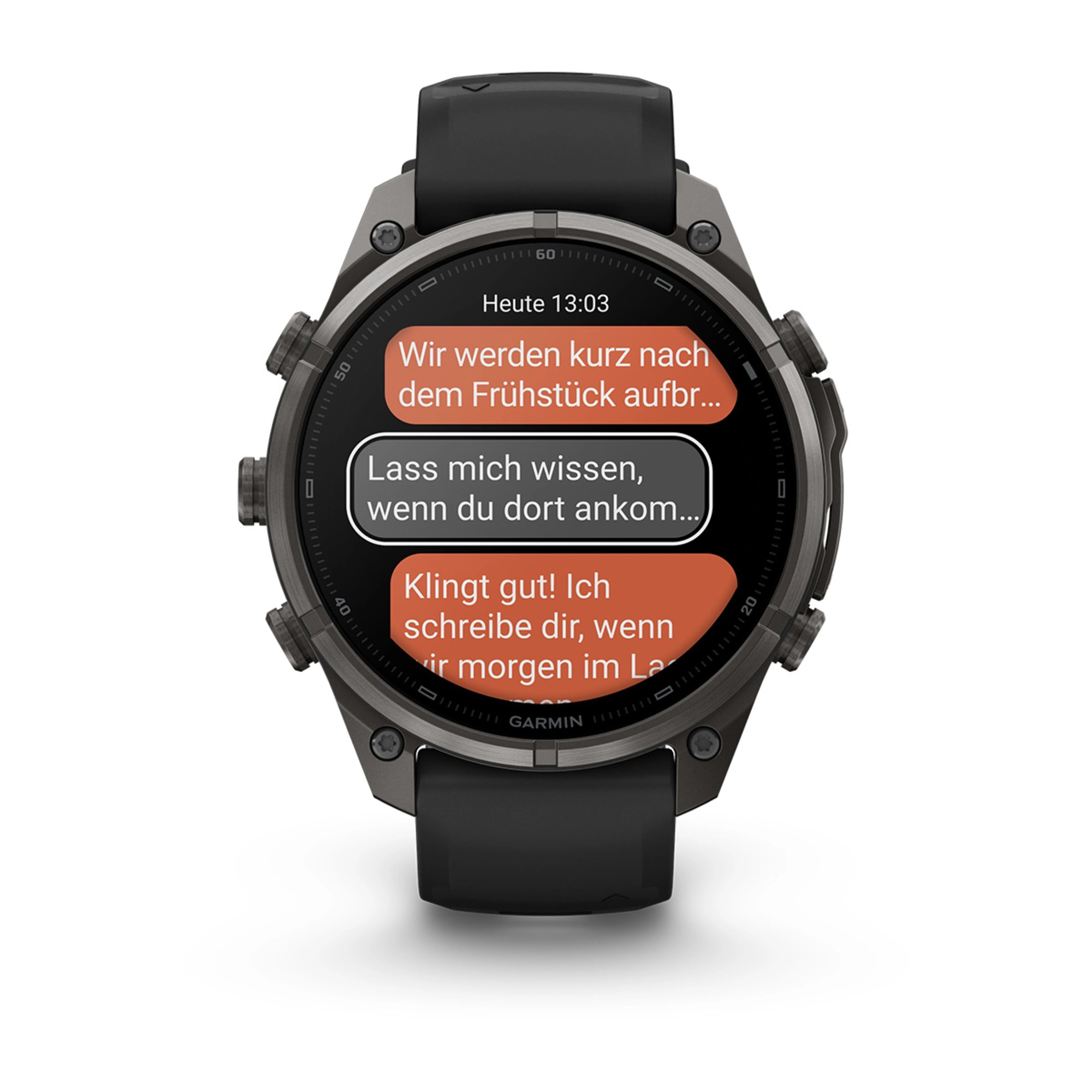 Garmin fenix 9 Pro inReach 47mm Carbongrau DLC Titan, Ansicht 6