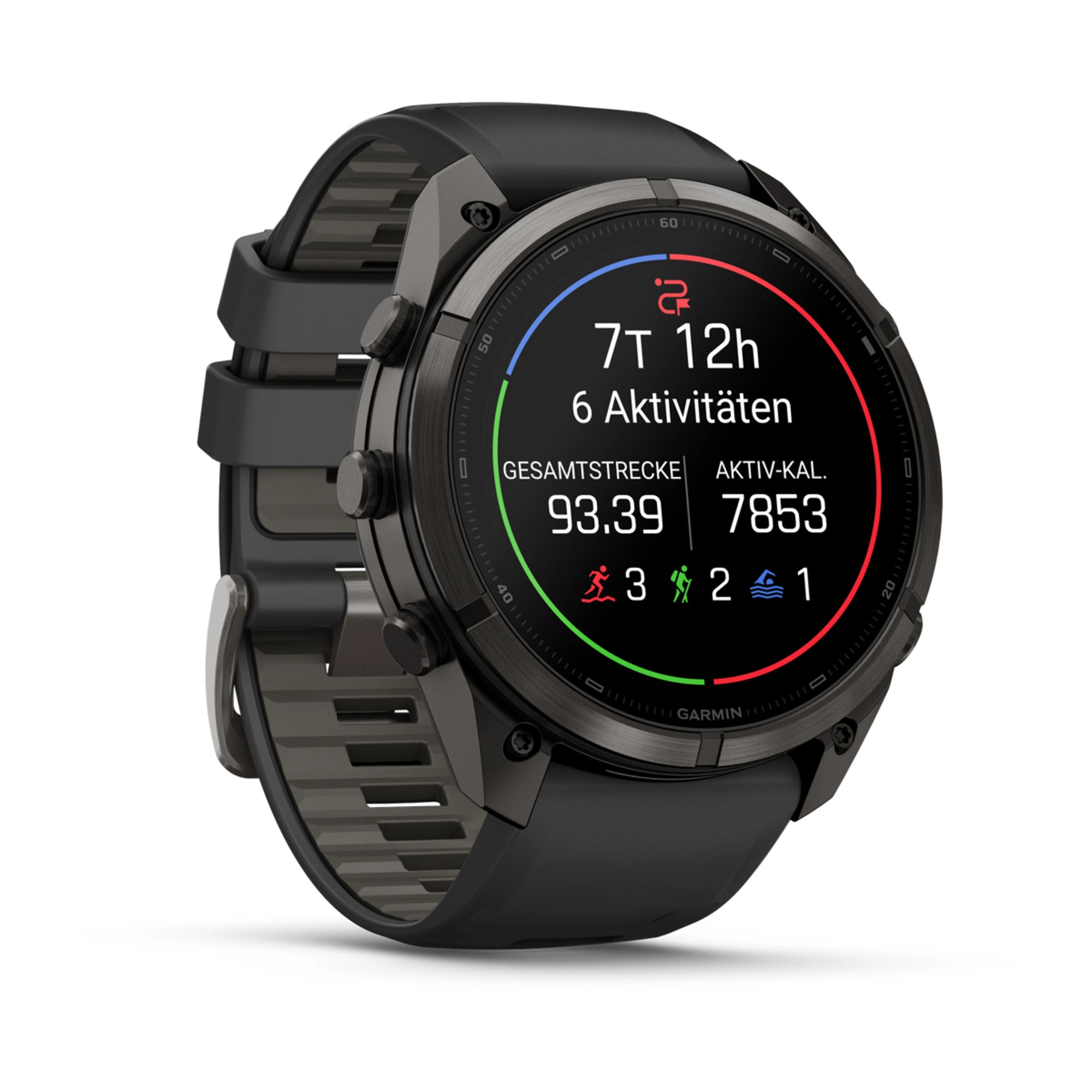 Garmin fenix 9 Pro inReach 51mm Carbongrau DLC Titan, Ansicht 2