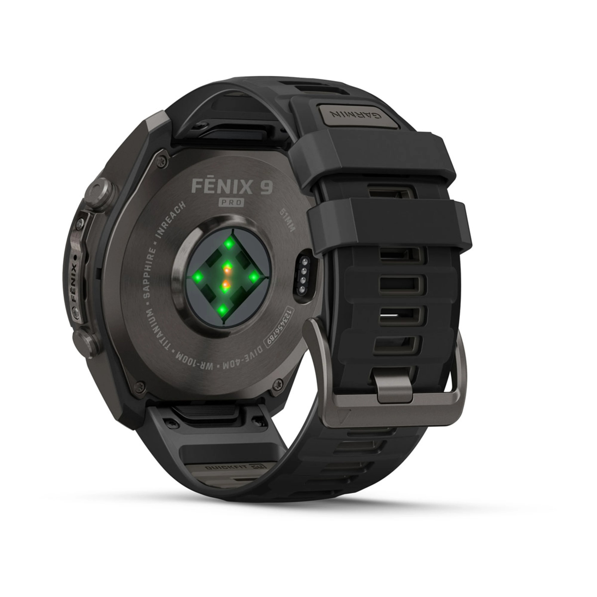 Garmin fenix 9 Pro inReach 51mm Carbongrau DLC Titan, Ansicht 12