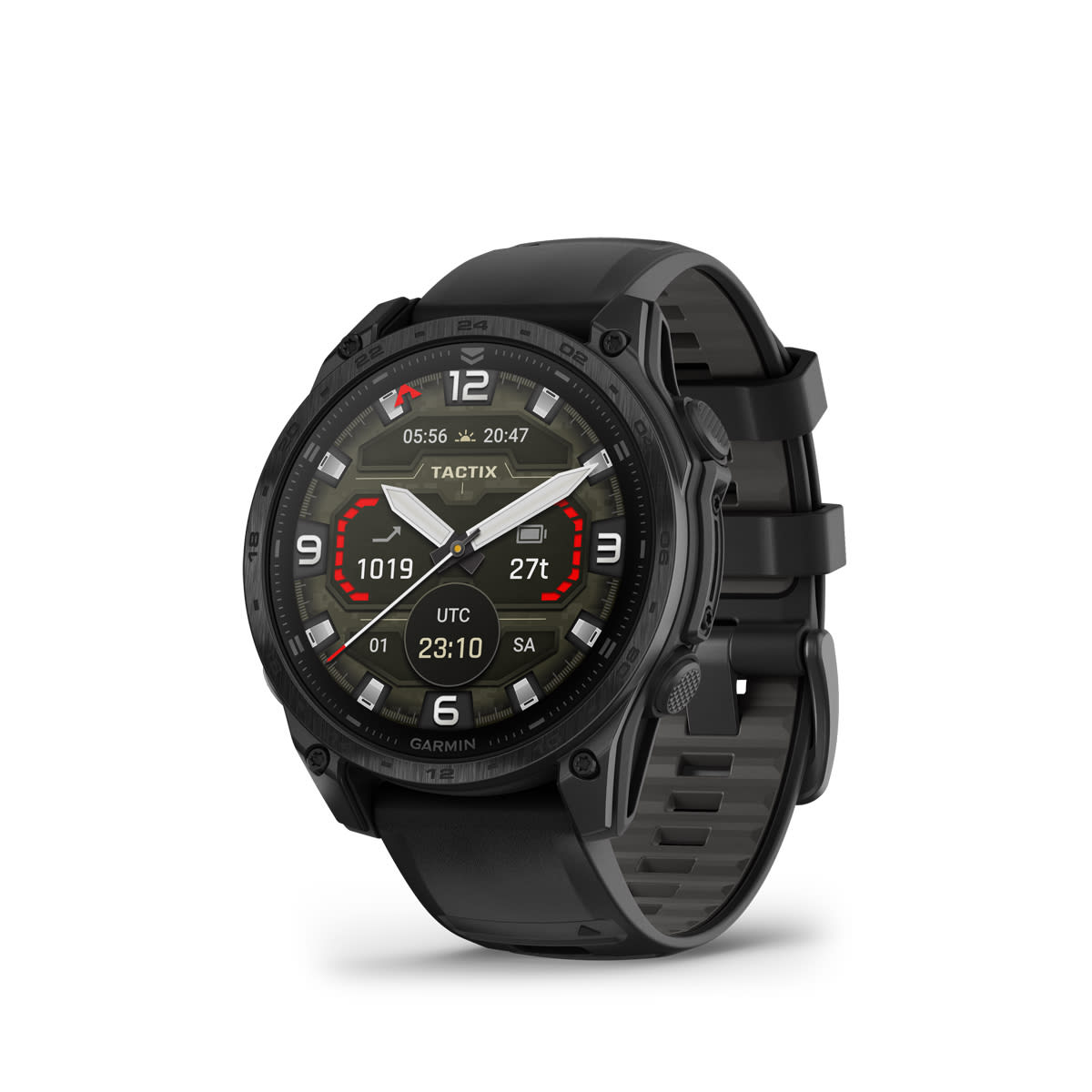 Garmin tactix 8 – AMOLED, 47mm – Titan-Lünette mit Silikon-Armband Schwarz/Dunkelgrau Garmin tactix 8 AMOLED 47mm, Ansicht 1