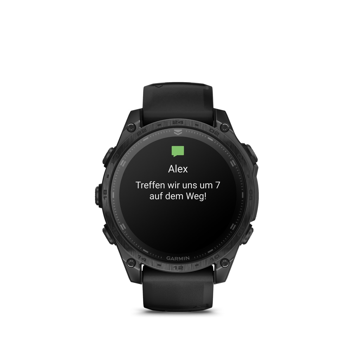 Garmin tactix 8 – AMOLED, 47mm – Titan-Lünette mit Silikon-Armband Schwarz/Dunkelgrau Garmin tactix 8 AMOLED 47mm, Ansicht 2