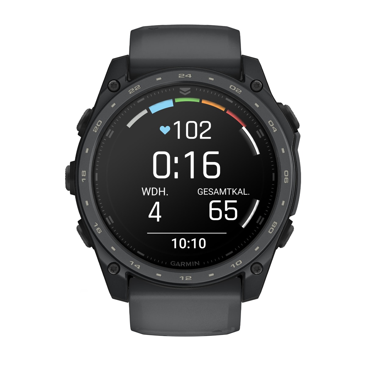 Garmin tactix 8 – AMOLED, 51mm – Titan-Lünette mit Cerakote-Beschichtung Schiefergrau und zweifarbigem Silikon-Armband Garmin tactix 8 AMOLED 51mm Cerakote Schiefergrau, Ansicht 7