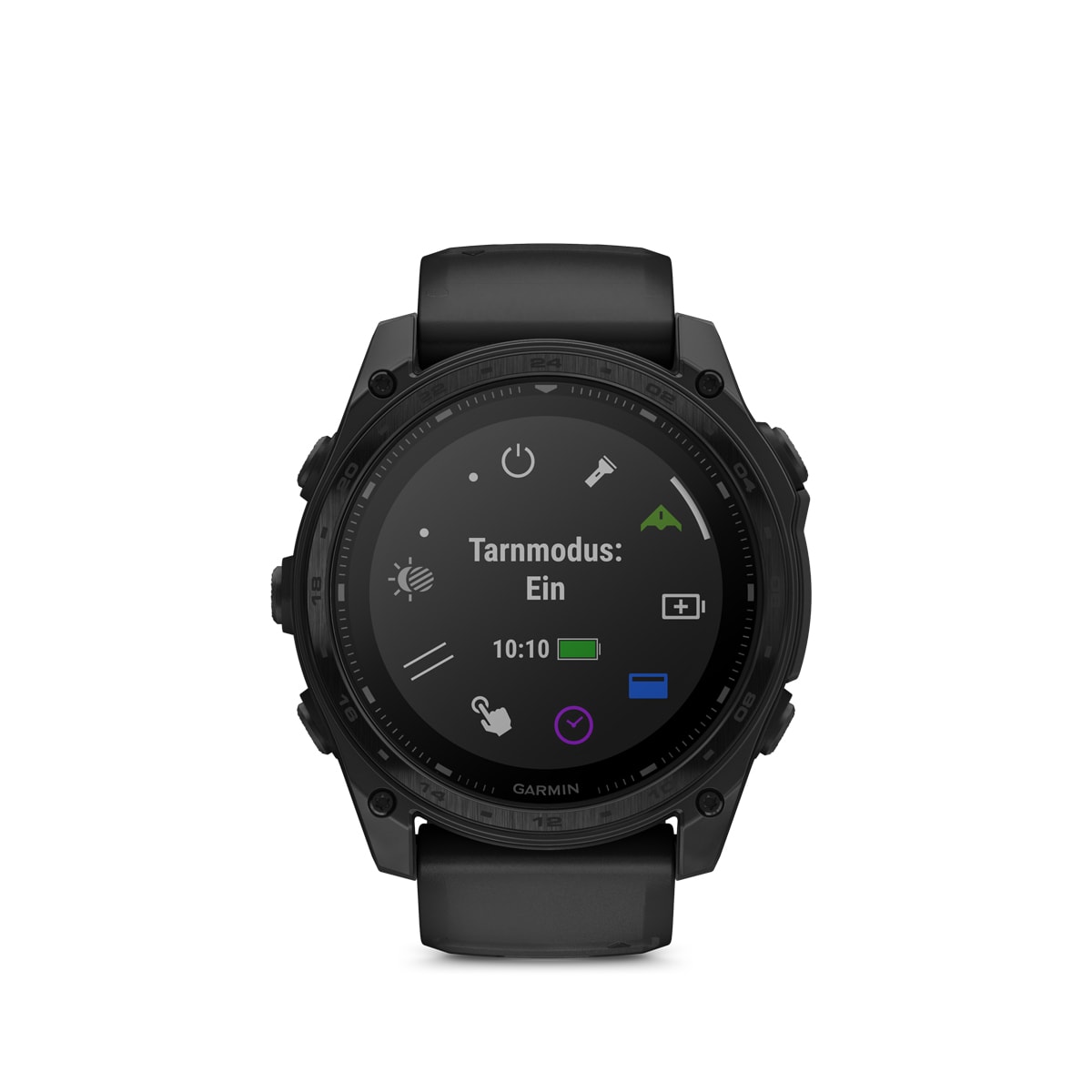 Garmin tactix 8 Elite – Solar, 51mm – Titan-Lünette mit Nylon-Armband Schwarz und Silikon-Armband Schwarz Garmin tactix 8 Solar Elite 51mm, Ansicht 4