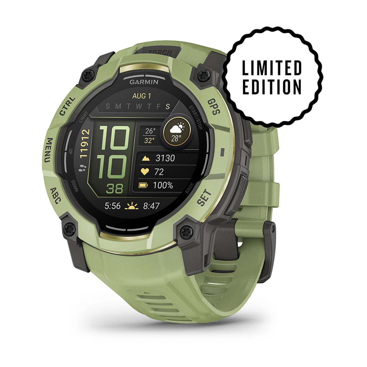 Garmin Instinct 3 AMOLED 50 mm - Kieselgrau/Farngrün Garmin Instinct 3 AMOLED 50 mm - Kieselgrau/Farngrün