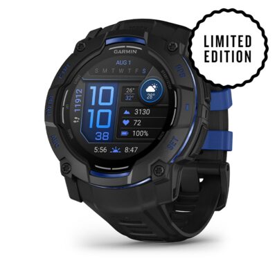 Garmin Instinct 3 AMOLED 50 mm - Schwarz/Bolt Blue
