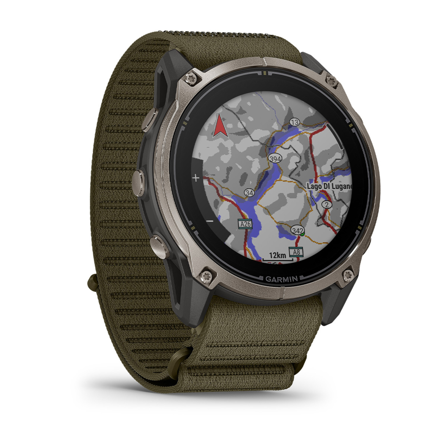 Garmin Enduro 4 – Solar, 51mm – Titan-Lünette mit ComfortFit Textil-Armband Dark Olive Garmin Enduro 4, Ansicht 3