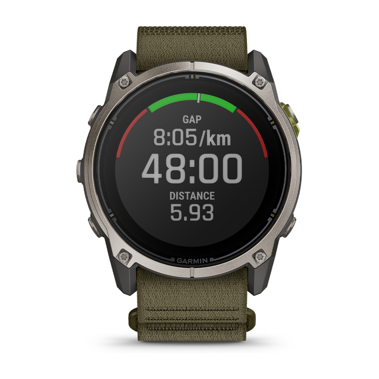 Garmin Enduro 4 – Solar, 51mm – Titan-Lünette mit ComfortFit Textil-Armband Dark Olive Garmin Enduro 4, Ansicht 7