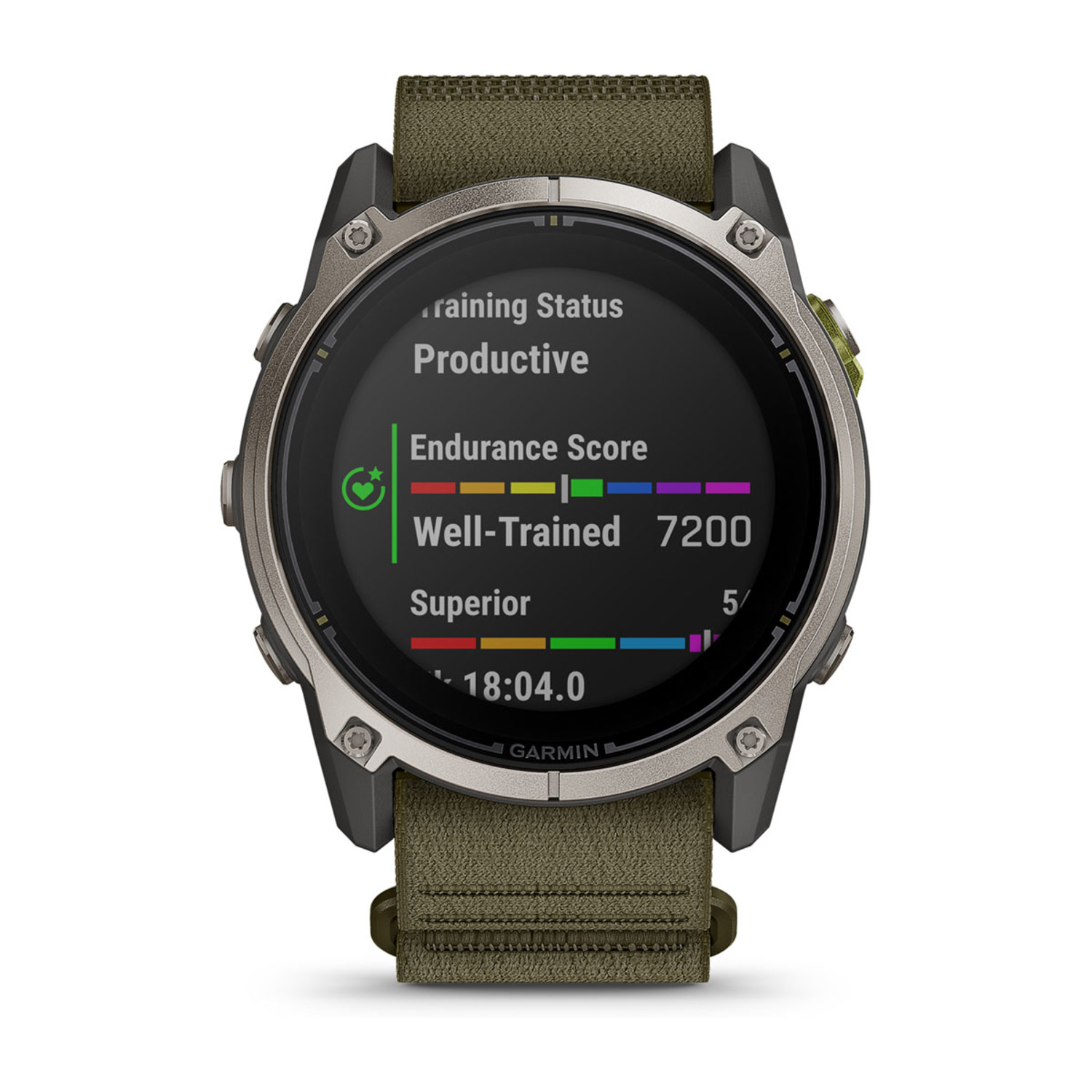 Garmin Enduro 4 – Solar, 51mm – Titan-Lünette mit ComfortFit Textil-Armband Dark Olive Garmin Enduro 4, Ansicht 8