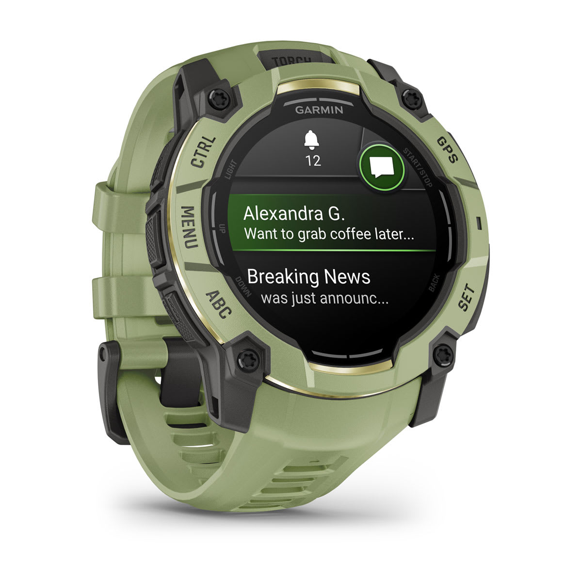 Garmin Instinct 3 AMOLED 50 mm - Kieselgrau/Farngrün Garmin Instinct 3 AMOLED 50 mm - Kieselgrau/Farngrün